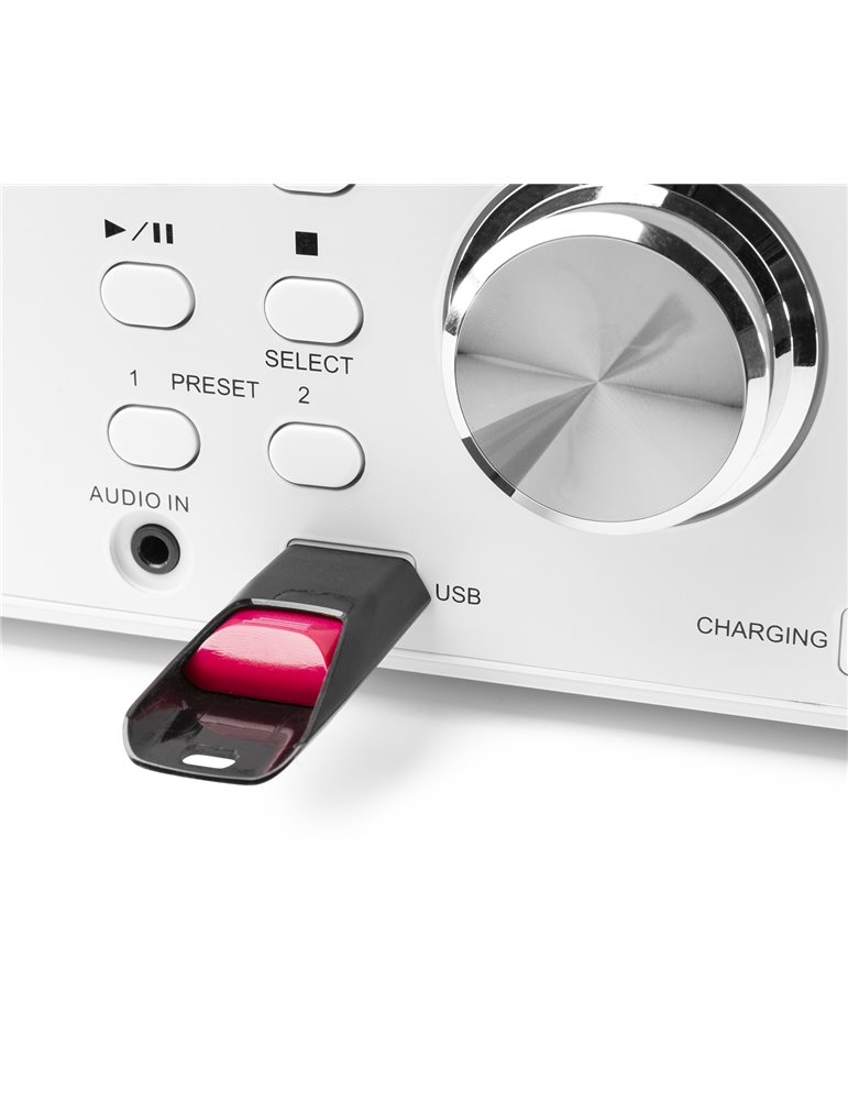 Prato Sistema Musical todo-en-uno CD/DAB+ Blanco