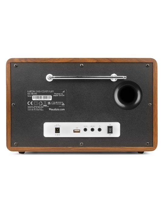 Lucca Radio Internet con DAB+ y reproductor CD Madera