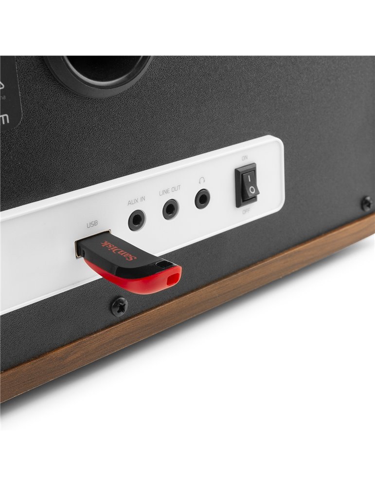 Lucca Radio Internet con DAB+ y reproductor CD Madera