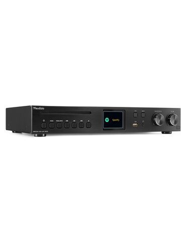 Brescia Receptor de Internet con Amplicador, DAB+ y reproductor CD Negro