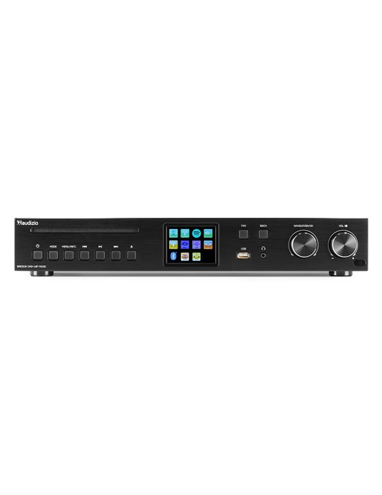 Brescia Receptor de Internet con Amplicador, DAB+ y reproductor CD Negro