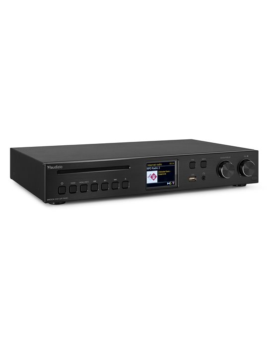 Brescia Receptor de Internet con Amplicador, DAB+ y reproductor CD Negro