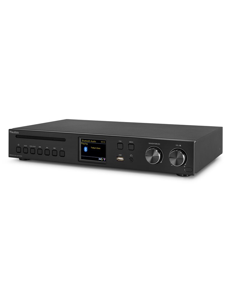 Brescia Receptor de Internet con Amplicador, DAB+ y reproductor CD Negro