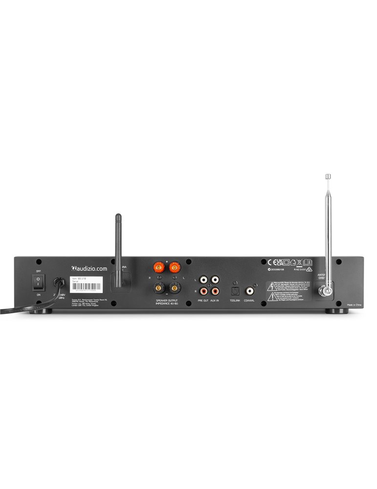 Brescia Receptor de Internet con Amplicador, DAB+ y reproductor CD Negro
