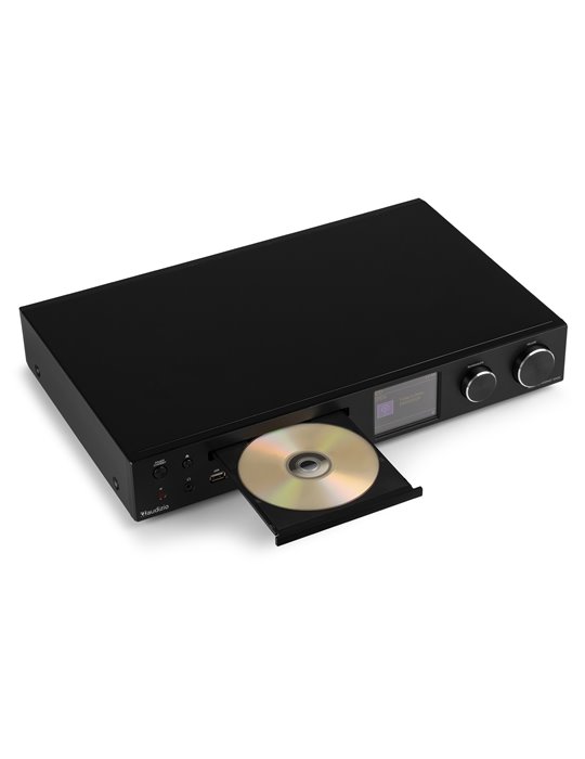 Bolzano Receptor de Internet con Amplicador, DAB+ y reproductor CD Negro
