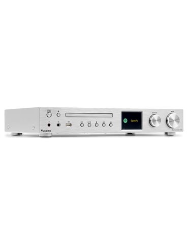 Bolzano Receptor de Internet con Amplicador, DAB+ y reproductor CD Aluminio