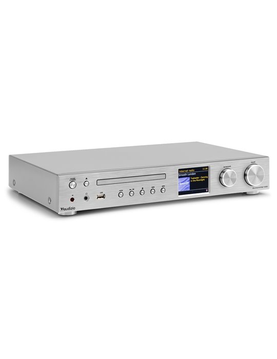 Bolzano Receptor de Internet con Amplicador, DAB+ y reproductor CD Aluminio