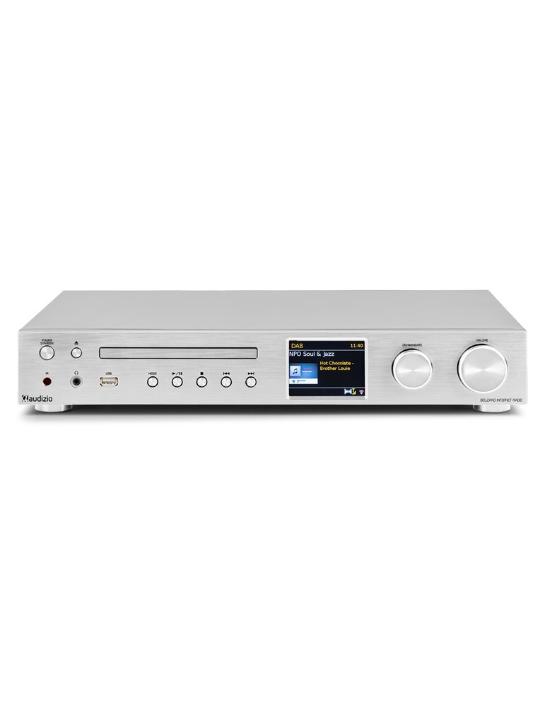 Bolzano Receptor de Internet con Amplicador, DAB+ y reproductor CD Aluminio