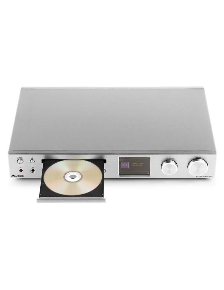 Bolzano Receptor de Internet con Amplicador, DAB+ y reproductor CD Aluminio