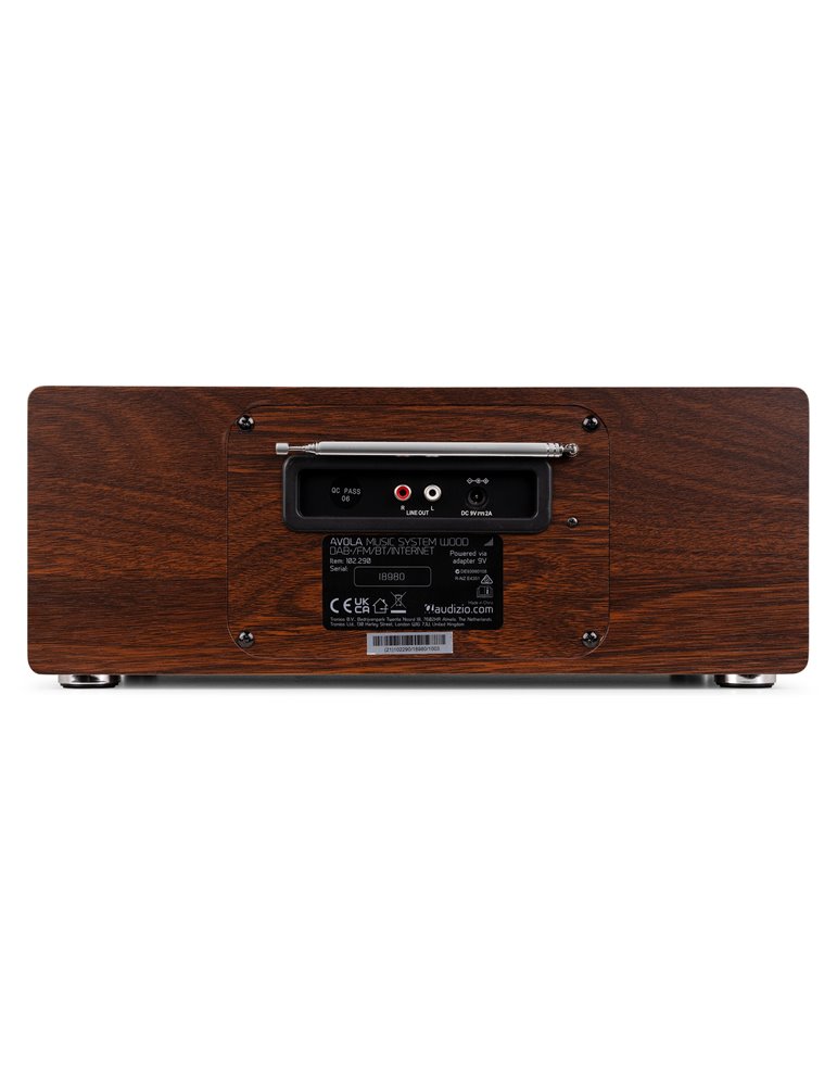 Avola Sistema de música digital CD/BT/DAB+/Internet Madera