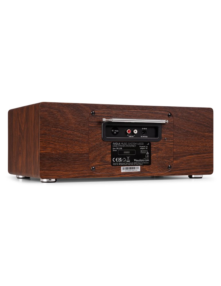 Avola Sistema de música digital CD/BT/DAB+/Internet Madera