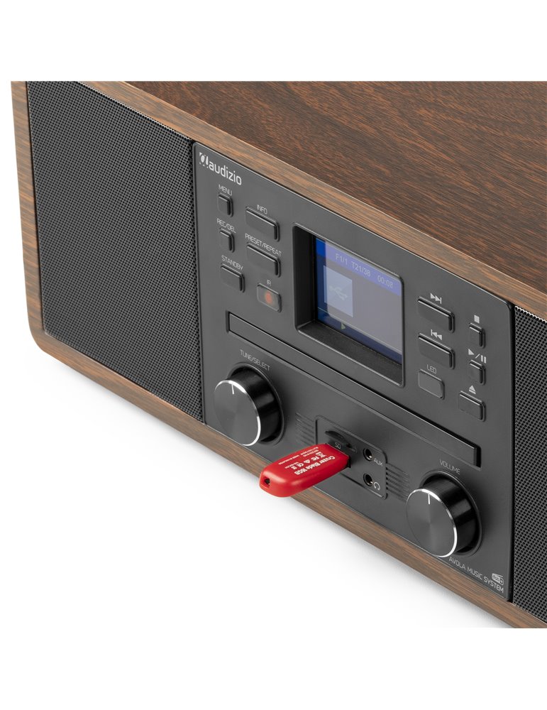 Avola Sistema de música digital CD/BT/DAB+/Internet Madera