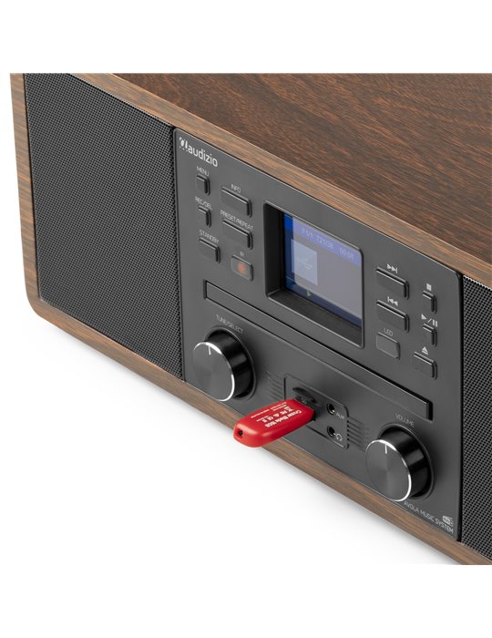 Avola Sistema de música digital CD/BT/DAB+/Internet Madera