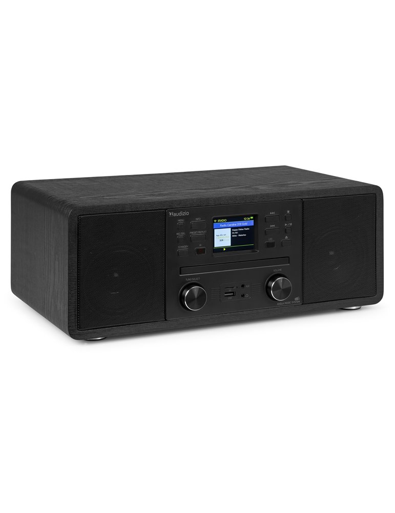 Avola Sistema de música digital CD/BT/DAB+/Internet Negro