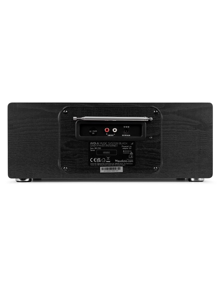 Avola Sistema de música digital CD/BT/DAB+/Internet Negro