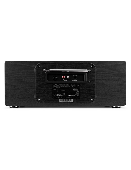 Avola Sistema de música digital CD/BT/DAB+/Internet Negro