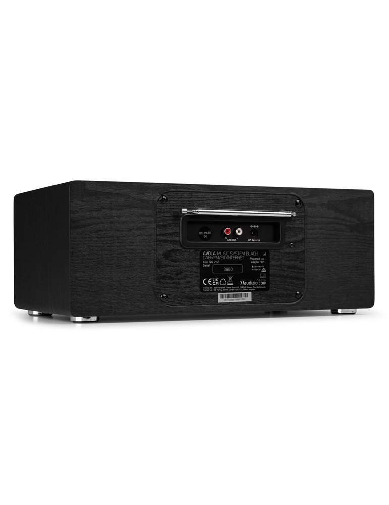 Avola Sistema de música digital CD/BT/DAB+/Internet Negro