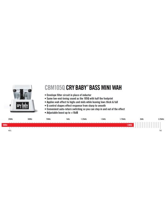 Pedal Dunlop Crybaby CBM-105Q Bass Mini Wah