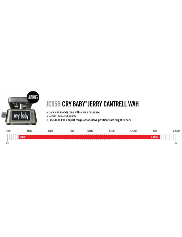 Pedal Dunlop JC-95B Jerry Cantrell Crybaby Wah
