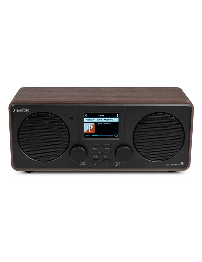 Foza Radio WIFI Internet estéreo con DAB + Madera