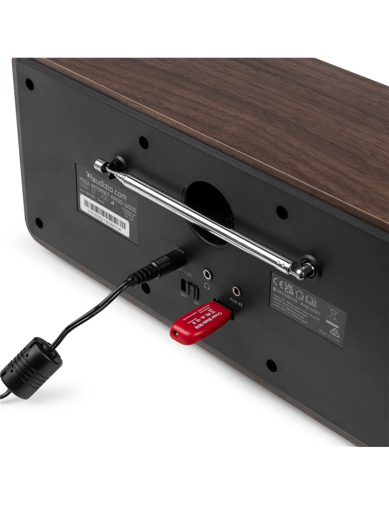 Foza Radio WIFI Internet estéreo con DAB + Madera
