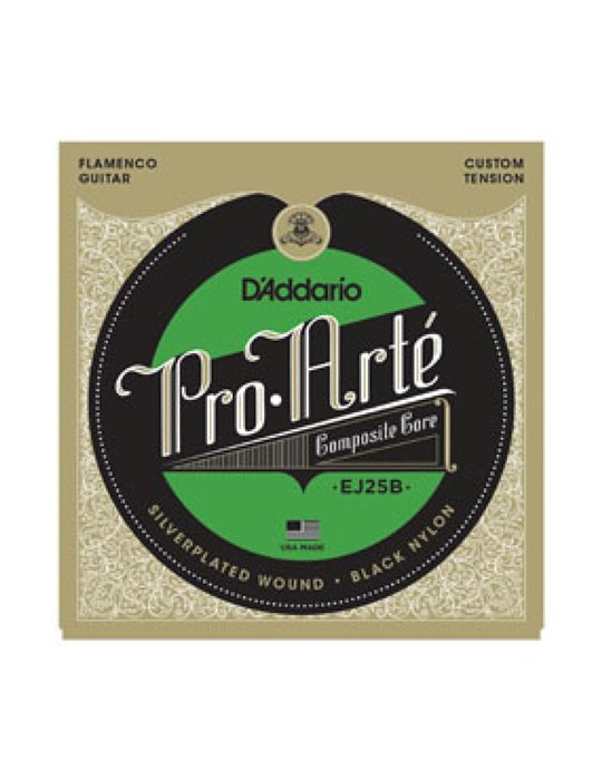 Juego Cuerdas Guitarra Flamenco D'Addario EJ-25B Black Nylon