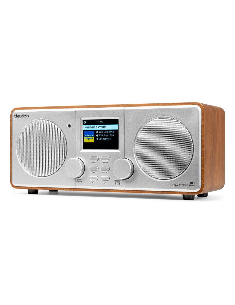 Foza Radio WIFI Internet estéreo con DAB + Plata