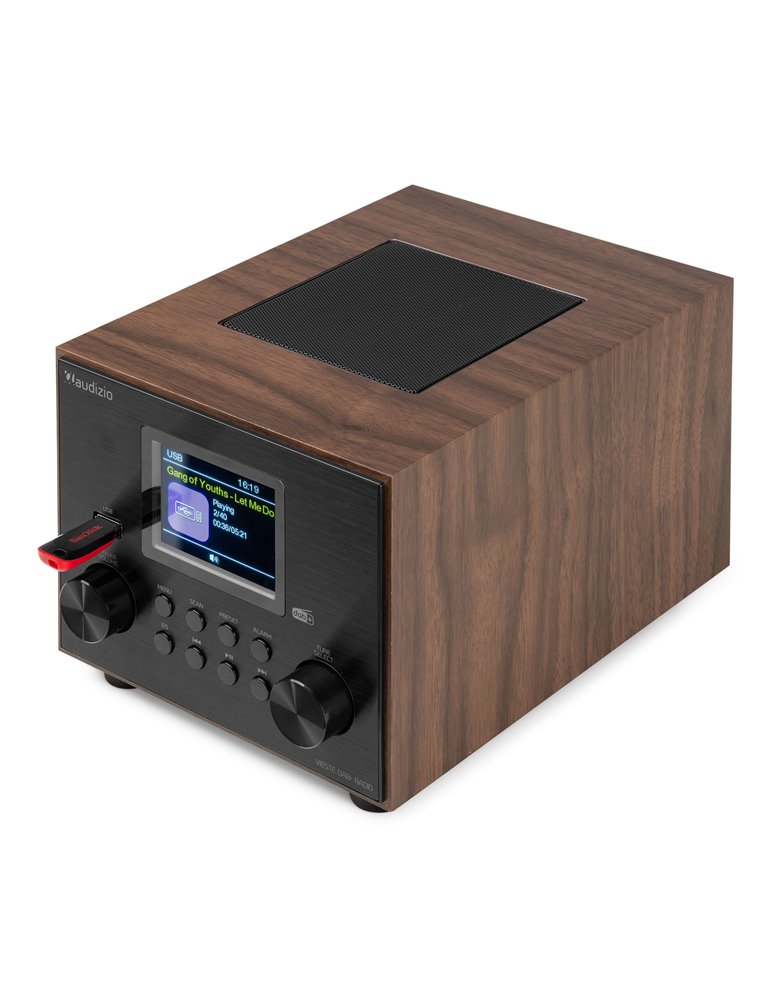 Vieste Radio DAB+ con subwoofer Madera