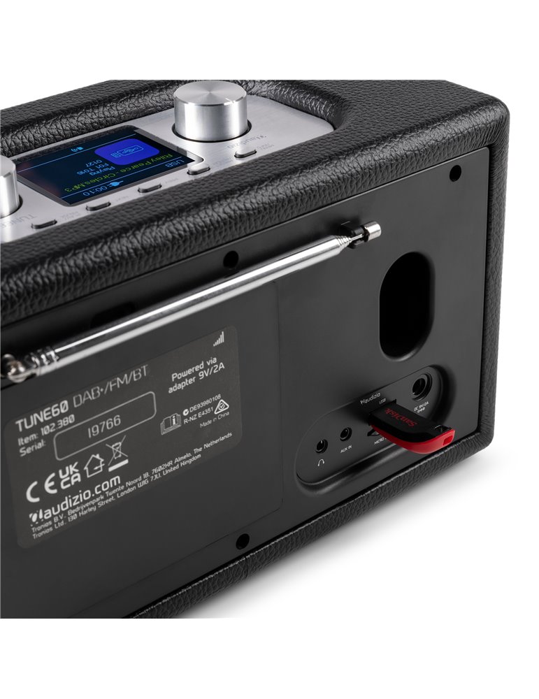Tune60 DAB Radio Retro Negro