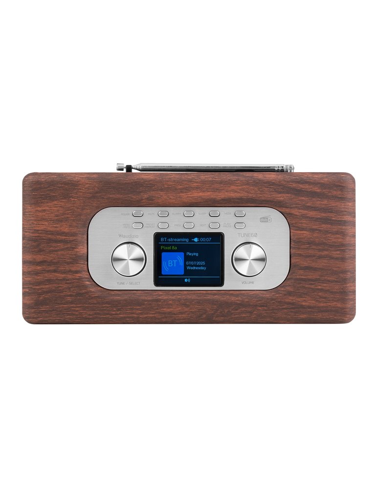 Tune60 DAB Radio Retro Madera Oscura