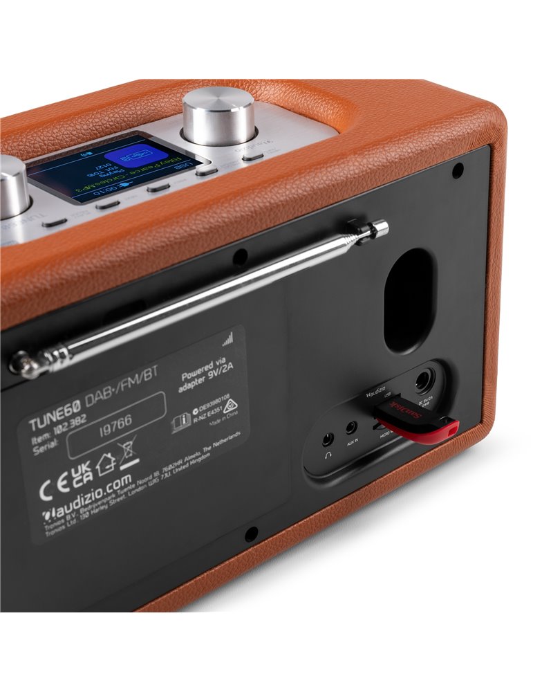 Tune60 DAB Radio Retro Marrón