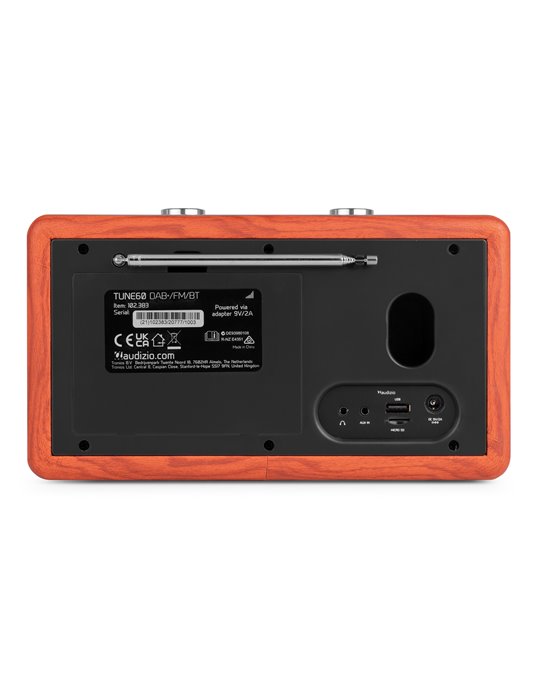 Tune60 DAB Radio Retro madera de cereza
