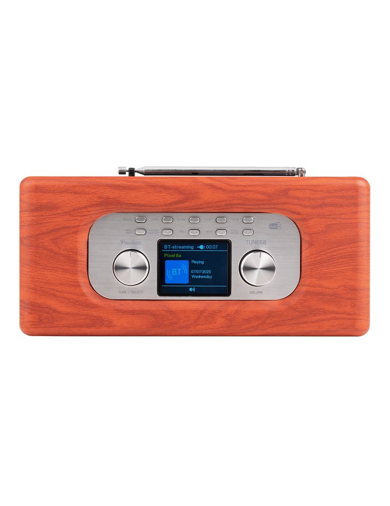 Tune60 DAB Radio Retro madera de cereza