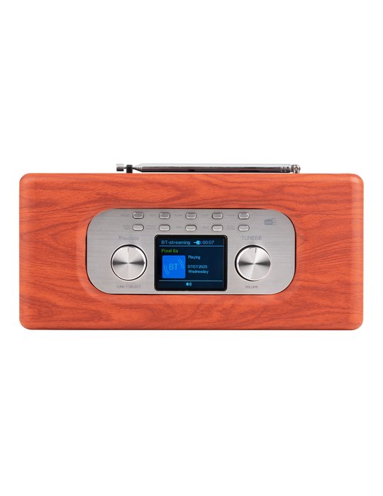 Tune60 DAB Radio Retro madera de cereza