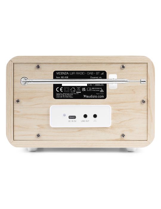 Vicenza WIFI Radio Internet con DAB+ y batería Blanco