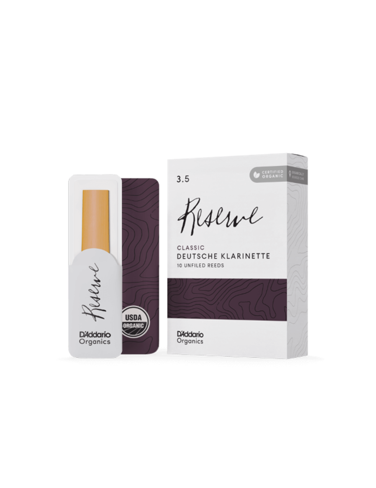 Caja 10 Cañas Clarinete Organic Reserve Classic by D'Addario 3½
