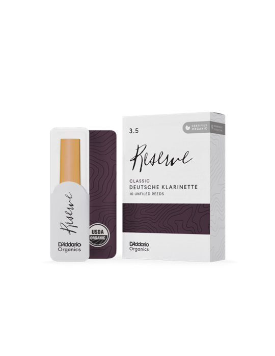 Caja 10 Cañas Clarinete Organic Reserve Classic by D'Addario 3½