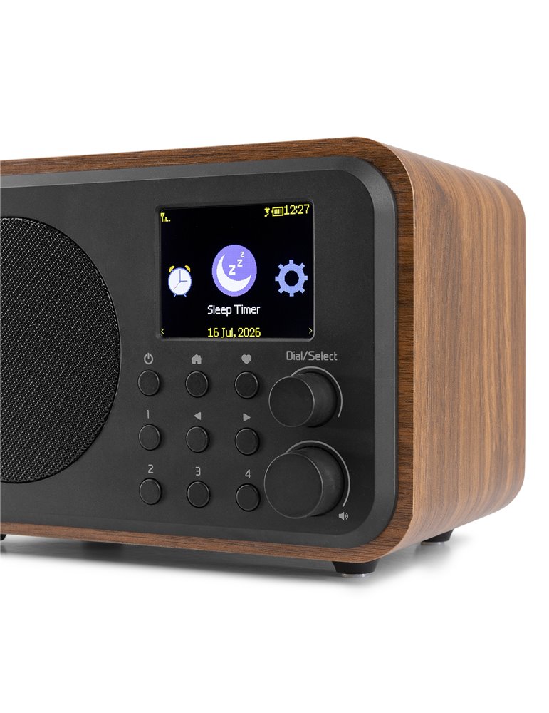 Vicenza WIFI Radio Internet con DAB+ y batería Wood