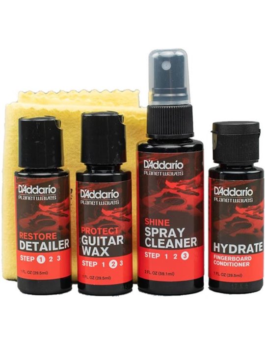 Kit de Limpieza D'Addario PW-GCB01 Essentials