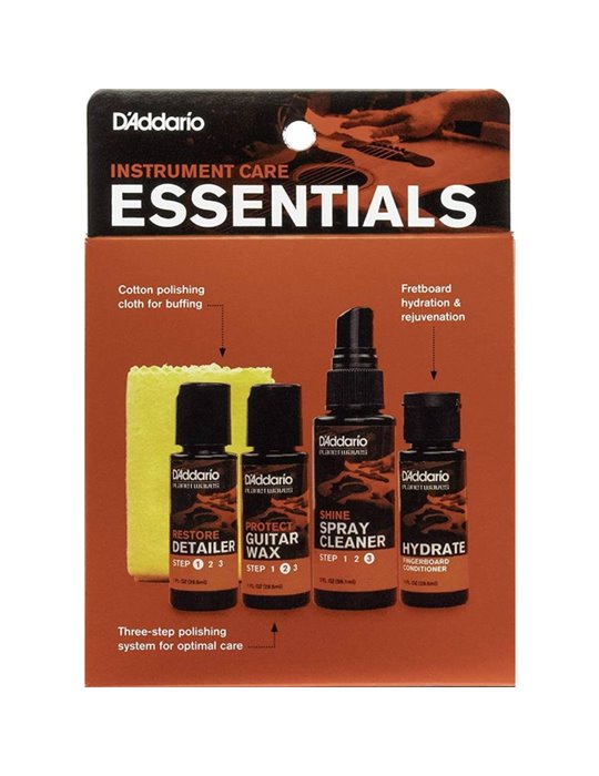 Kit de Limpieza D'Addario PW-GCB01 Essentials