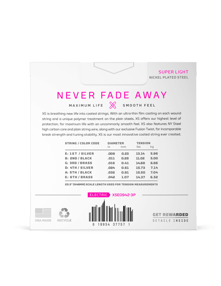 Juego Cuerdas Guitarra Eléctrica D'Addario XSE0942