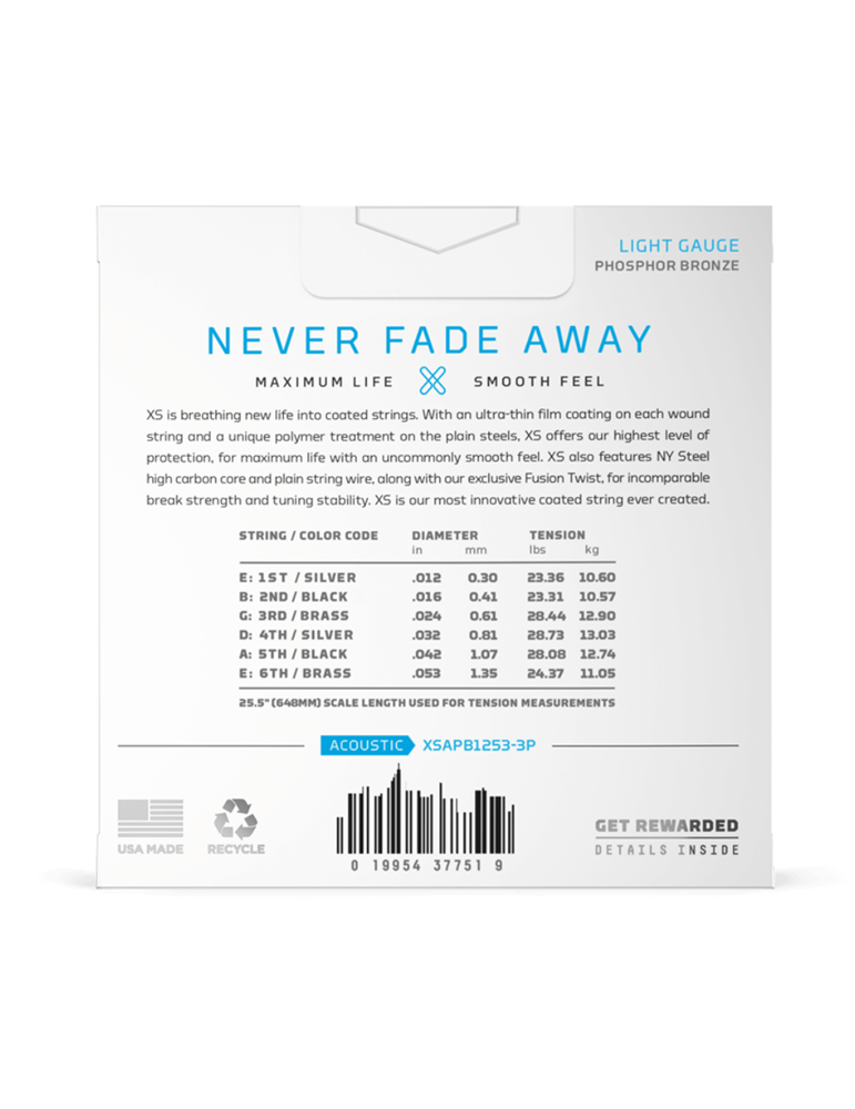 Juego Cuerdas Guitarra Acústica D'Addario XSAPB1253