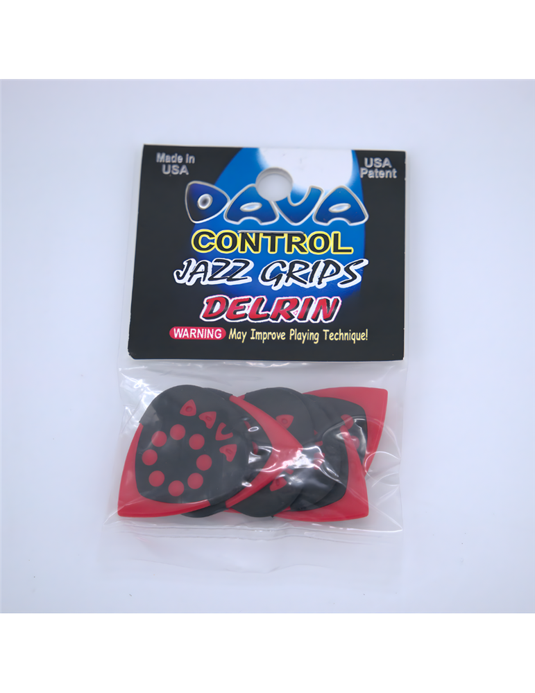 Bolsa 6 Púas Dava 9024 Control Jazz Grips Delrin