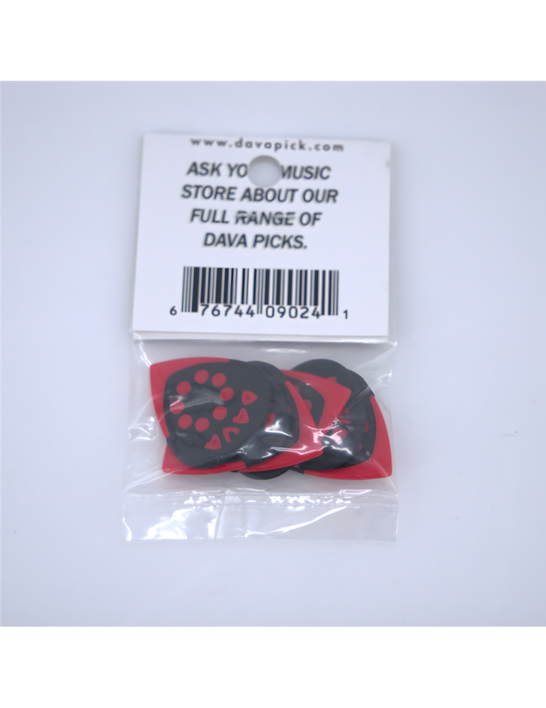 Bolsa 6 Púas Dava 9024 Control Jazz Grips Delrin