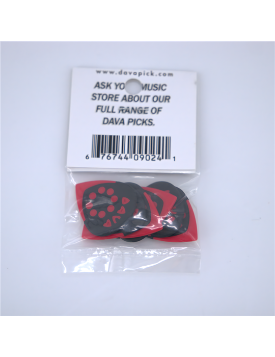Bolsa 6 Púas Dava 9024 Control Jazz Grips Delrin
