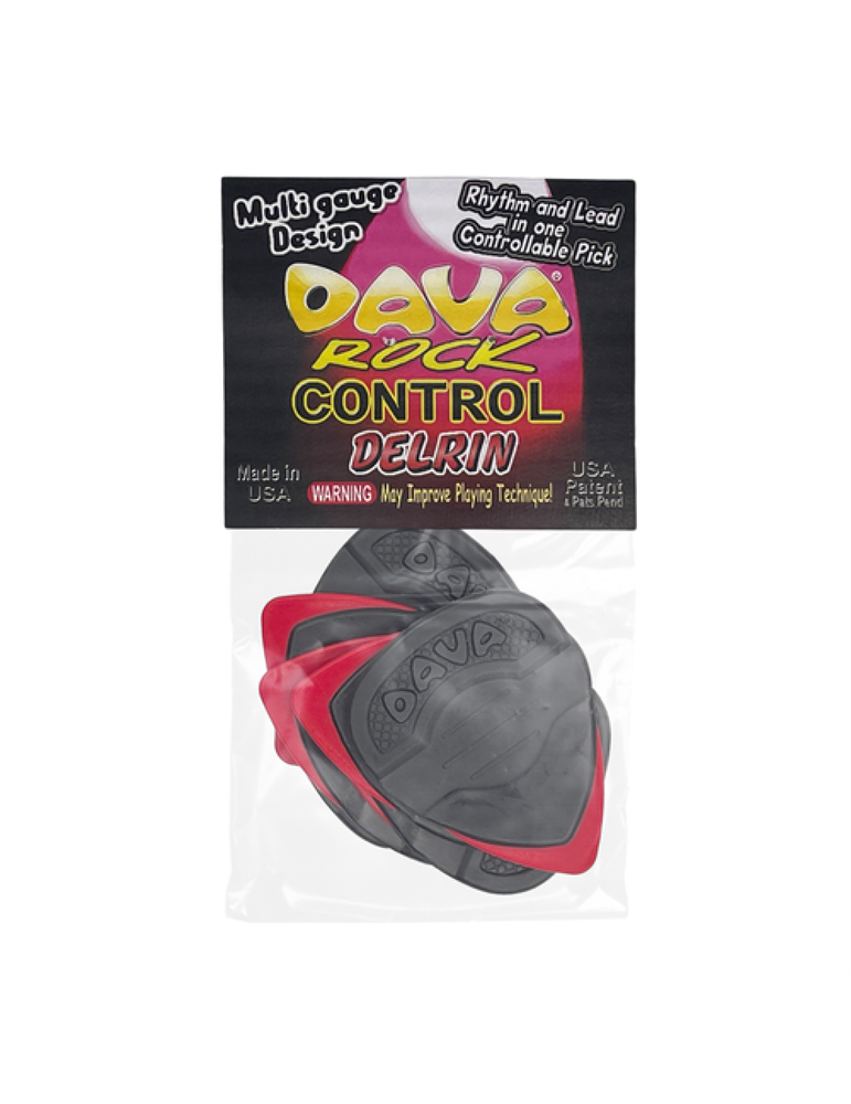 Bolsa 6 Púas Dava 1303 Rock Control Delrin