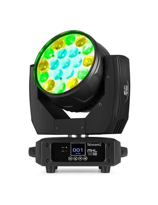 MHL1912 LED Wash Cabezal móvil con Zoom 2pcs en Flightcase