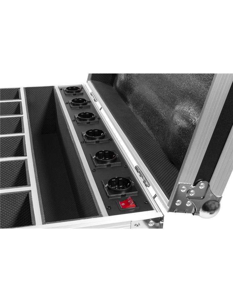 FCC12 FlightCase para 6x focos serie BBP612 Charging