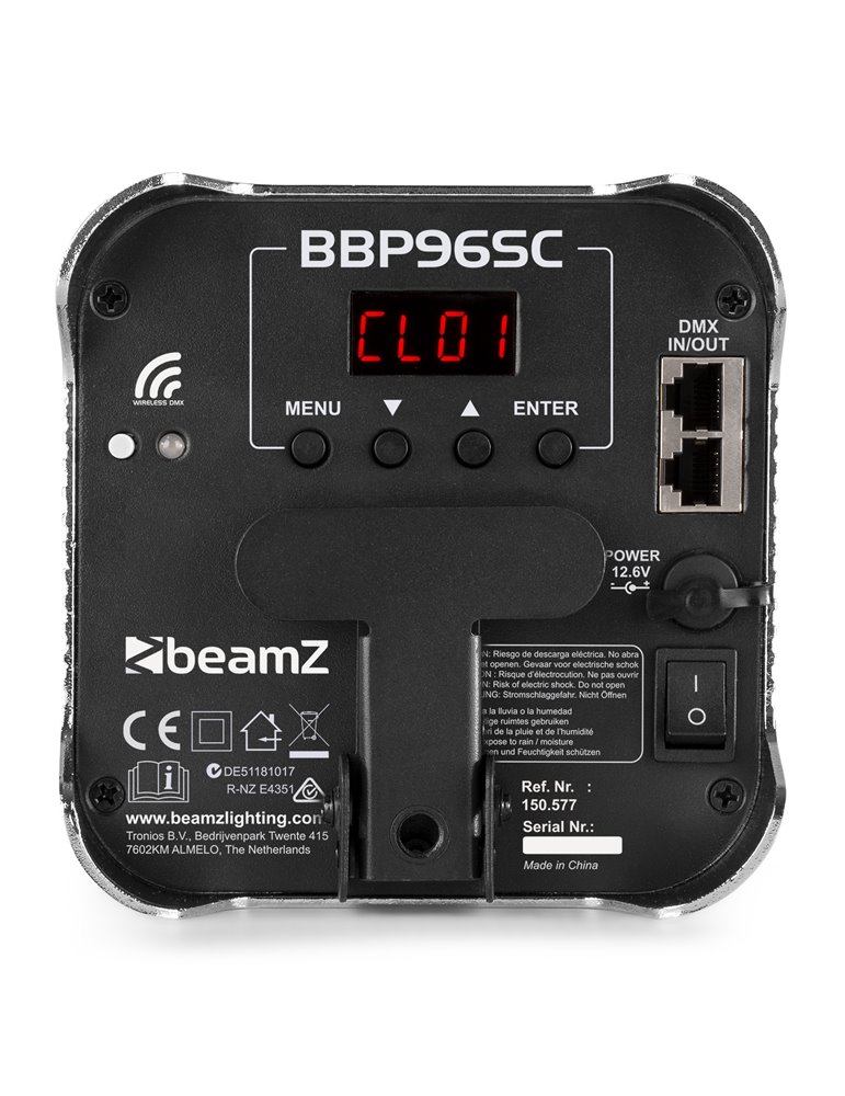 BBP96SC Foco PAR con bateria 6x 12W WDMX