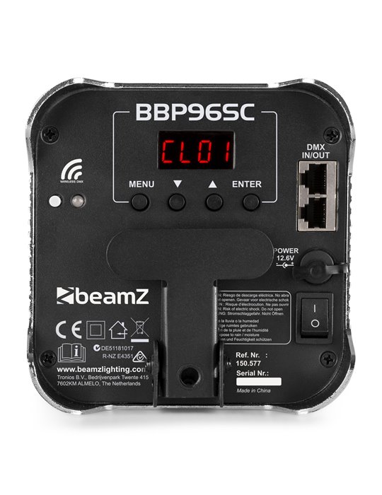 BBP96SC Foco PAR con bateria 6x 12W WDMX